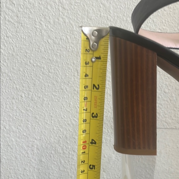 kate spade Black Heels with Open-Toe Design and Chunky Wooden Heel - Picture 8 of 8